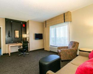 1 King Bed, One-Bedroom, Mobility/Hearing Accessible Suite, Roll-In Shower, NSMK